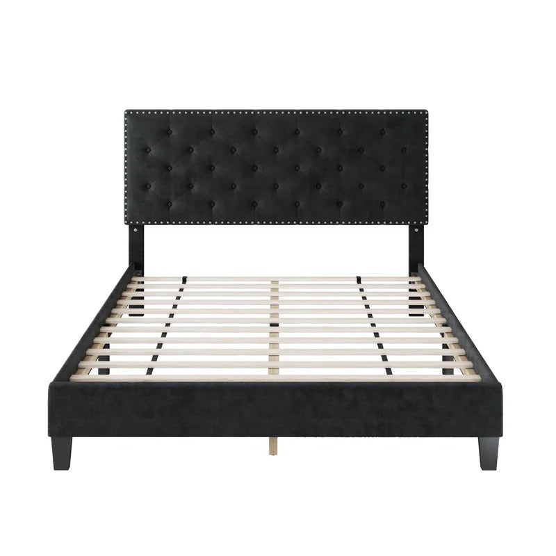 Modular Bed : Ema Tufted Low Profile Bed