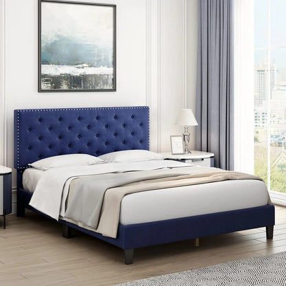 Modular Bed : Ema Tufted Low Profile Bed