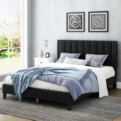 Modular Bed : Eva Tufted Upholstered Platform Bed