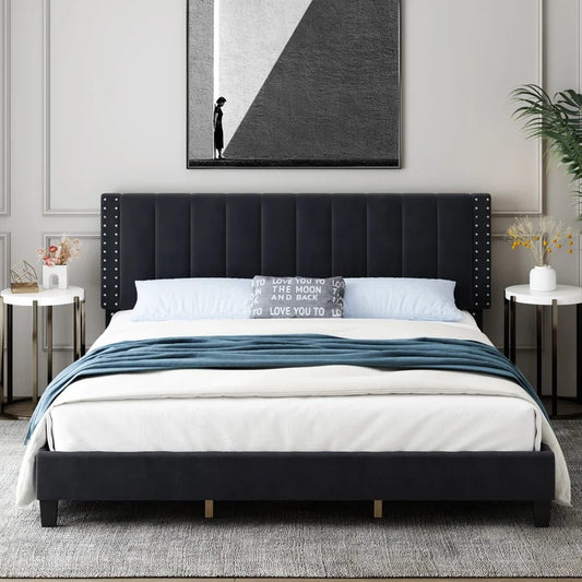 Modular Bed : Eva Tufted Upholstered Platform Bed