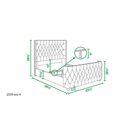 Modular Bed : Upholstered Standard Bed