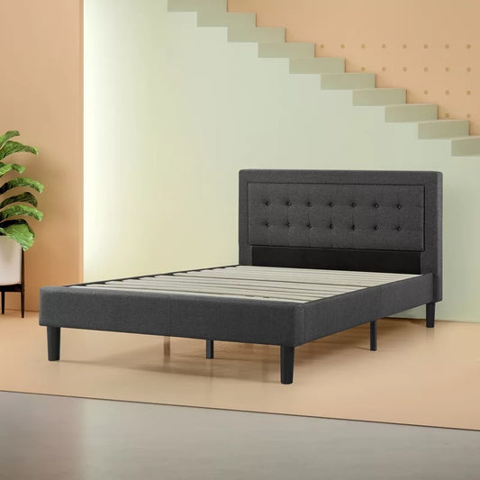 Modular Bed : Vani Tufted Upholstered Platform Bed