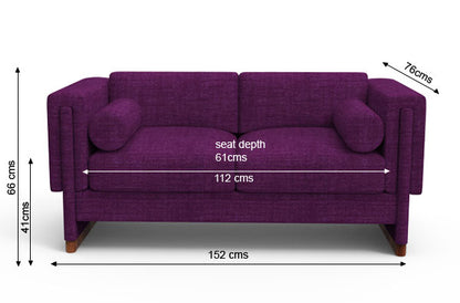 3 Seater Sofa Set:- Munix Fabric Sofa Set (Violet)