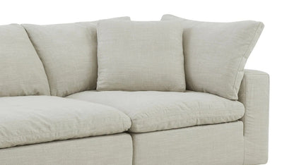 3 Seater Sofa:- Neppar Fabric Sofa Set, (Light Grey)