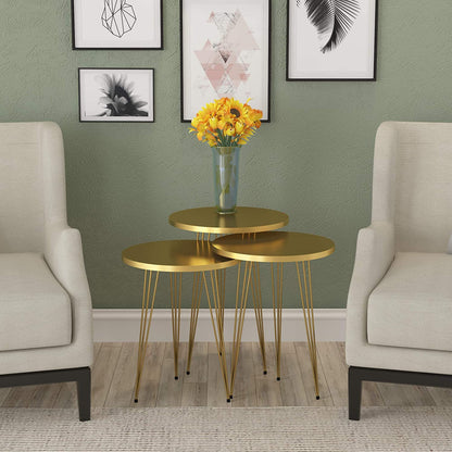 Nest Of Tables : 3 HIGH Gloss Nesting End Tables Nightstands
