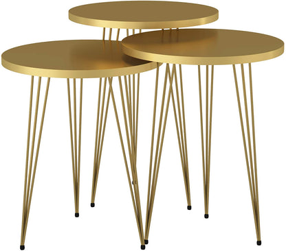 Nest Of Tables : 3 HIGH Gloss Nesting End Tables Nightstands