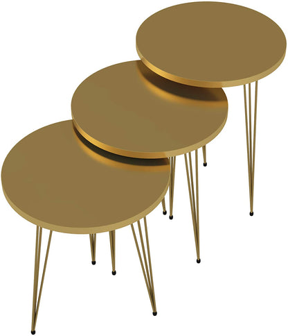 Nest Of Tables : 3 HIGH Gloss Nesting End Tables Nightstands