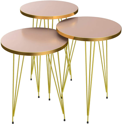Nest Of Tables : 3 HIGH Gloss Nesting End Tables Nightstands