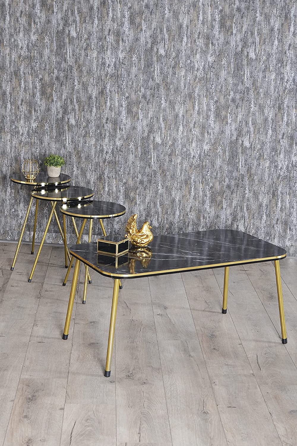 Nest Of Tables : 4 Piece Living Room Table Set Coffee Table/Round Nesting Tables
