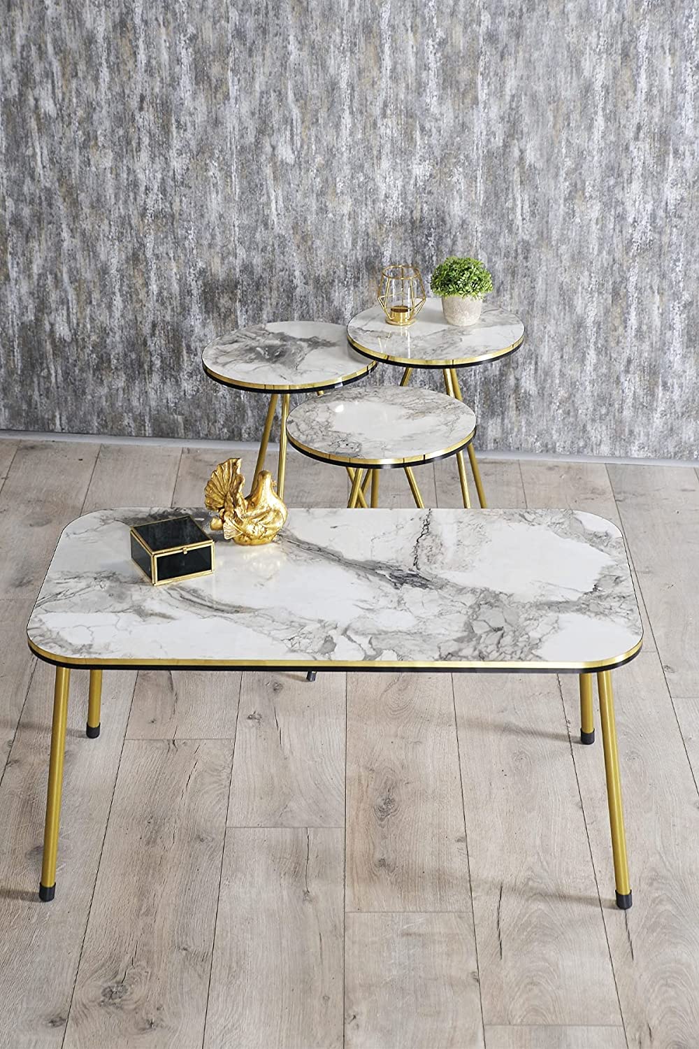 Nest Of Tables : 4 Piece Living Room Table Set Coffee Table/Round Nesting Tables