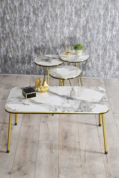 Nest Of Tables : 4 Piece Living Room Table Set Coffee Table/Round Nesting Tables