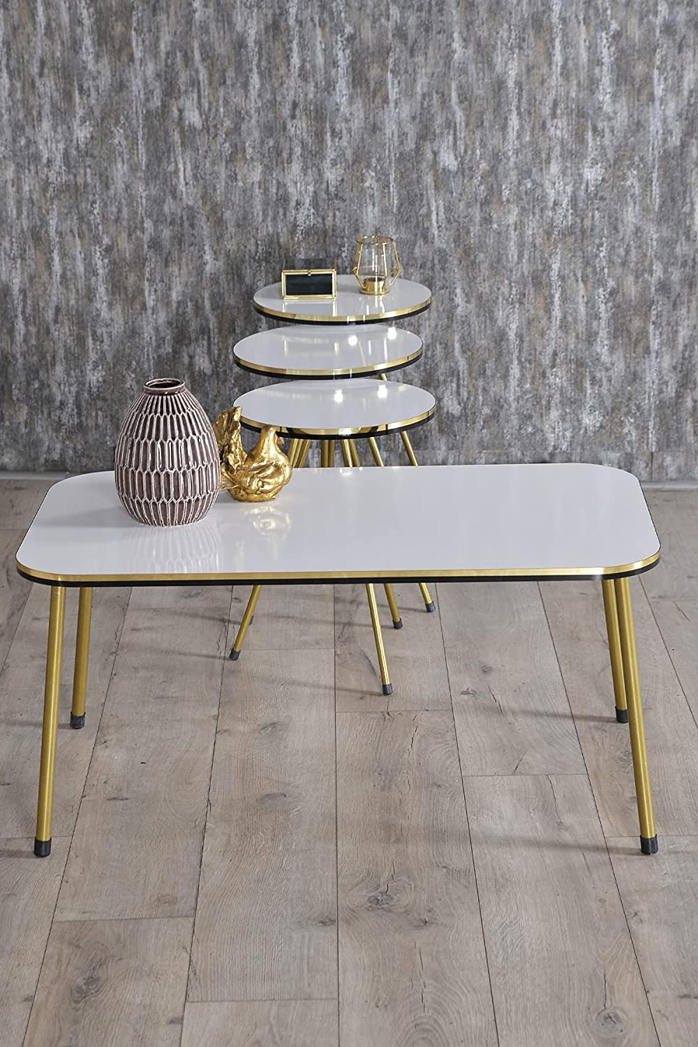 Nest Of Tables : 4 Piece Living Room Table Set Coffee Table/Round Nesting Tables