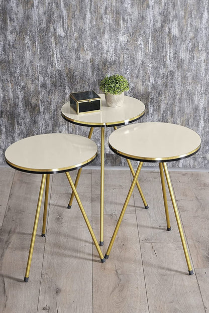 Nest Of Tables : 4 Piece Living Room Table Set Coffee Table/Round Nesting Tables