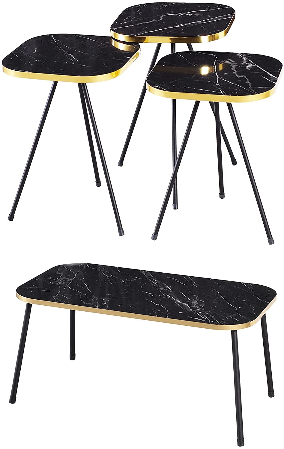 Nest Of Tables : 4 Piece Living Room Table Set Coffee Table/Round Nesting Tables