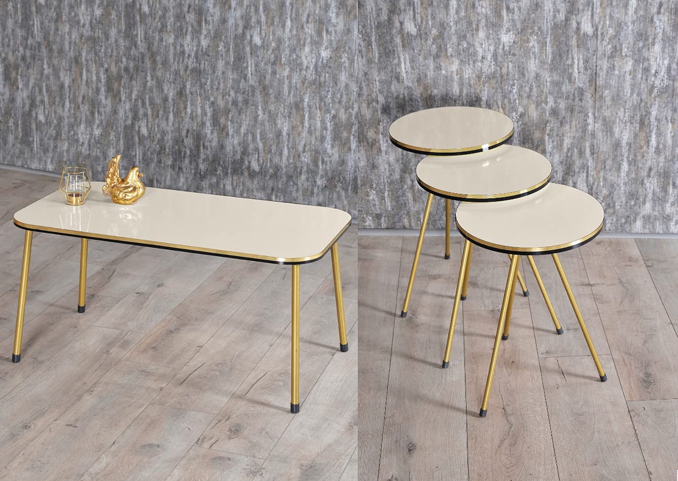 Nest Of Tables : 4 Piece Living Room Table Set Coffee Table/Round Nesting Tables