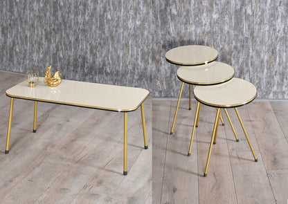Nest Of Tables : 4 Piece Living Room Table Set Coffee Table/Round Nesting Tables