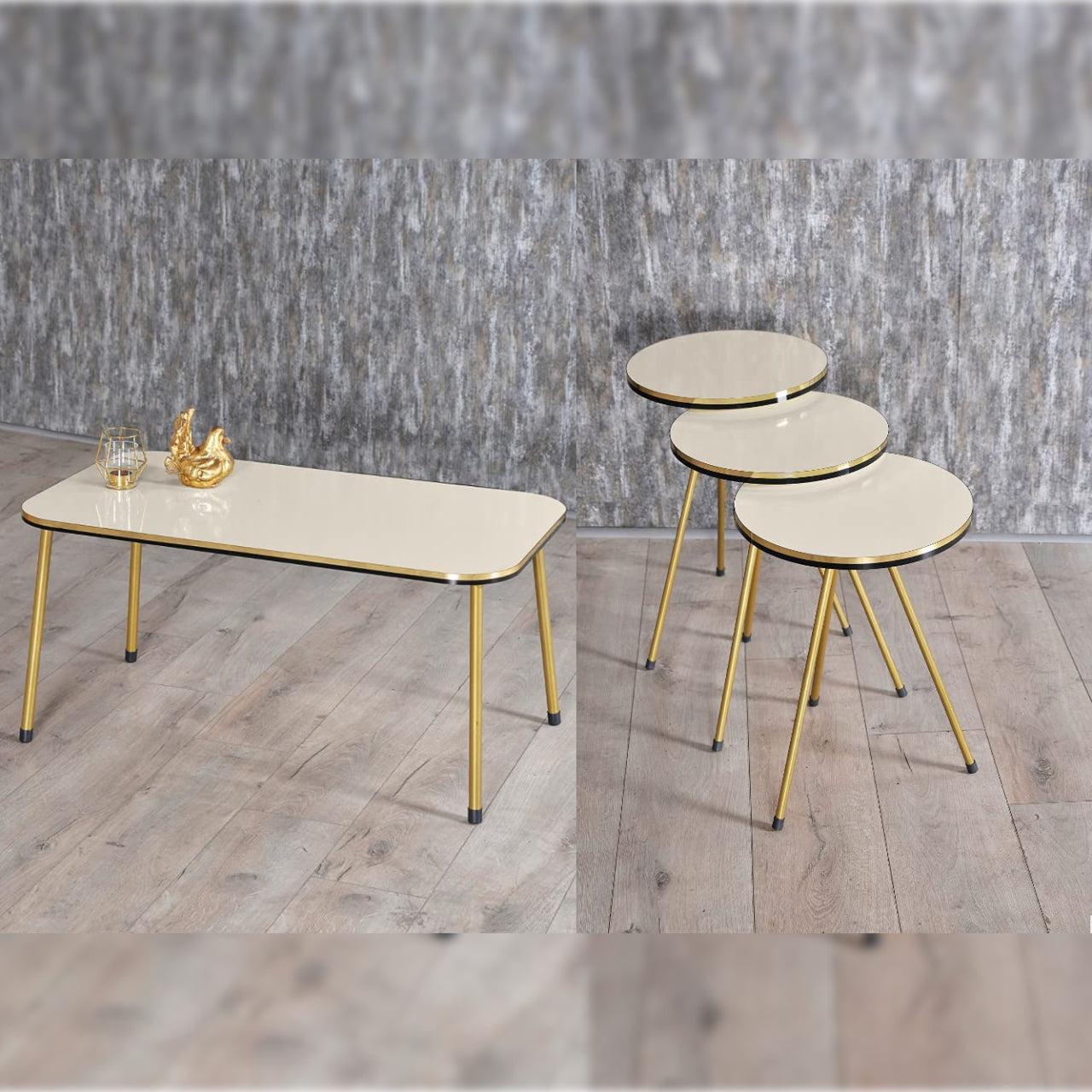 Nest Of Tables   4 Piece Living Room Table Set Coffee TableRound Nesting Tables