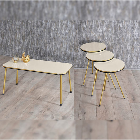 Nest Of Tables   4 Piece Living Room Table Set Coffee TableRound Nesting Tables
