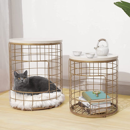Nest Of Tables : Coffee Nesting Table Set of 2 Modern Decor Side Desk with Storage Hole