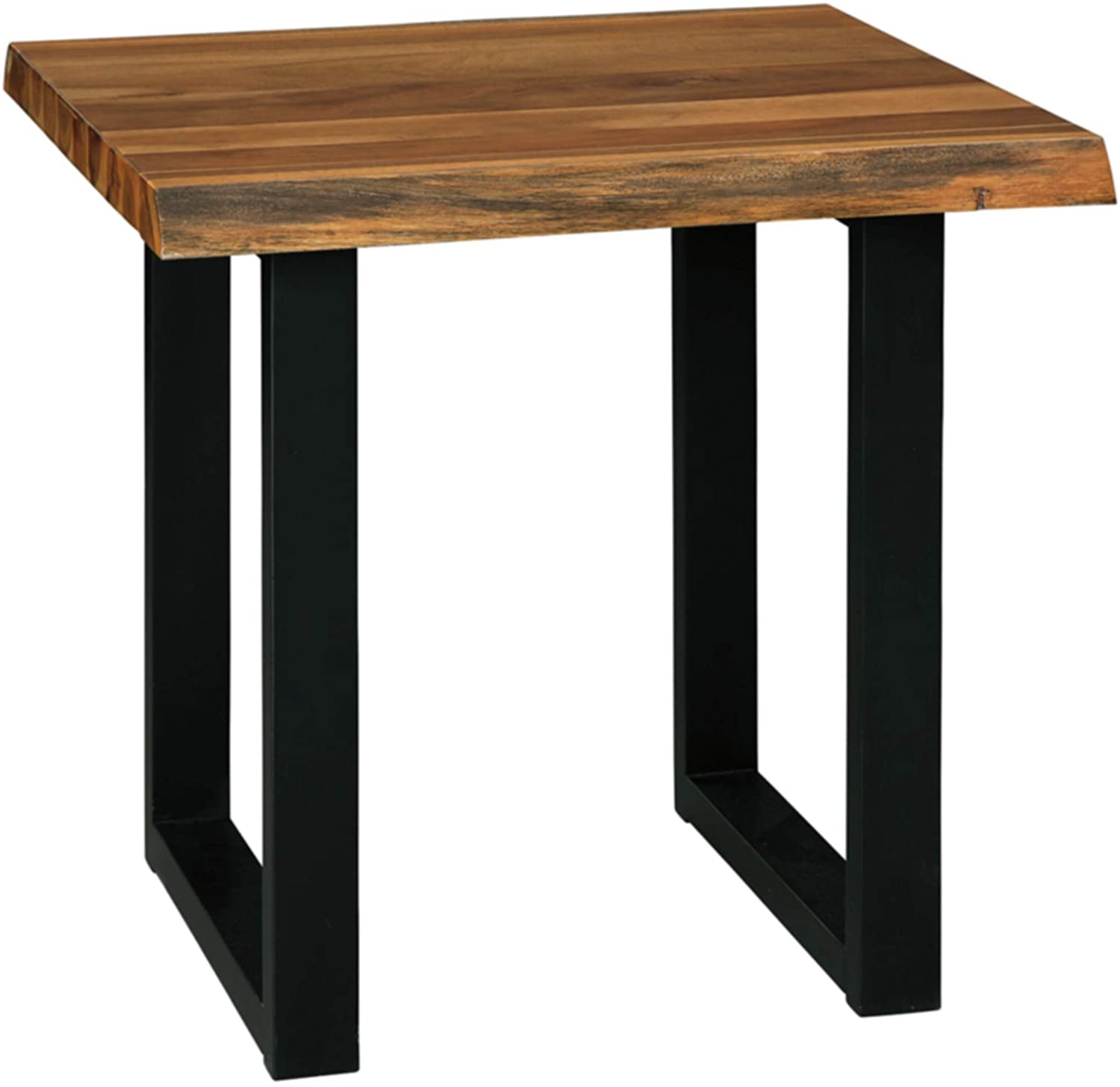 Nest Of Tables: Contemporary Square End Table, Brown/Black