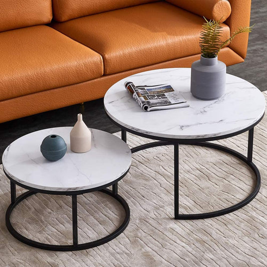 Nest Of Tables : Nesting Coffee Table Set of 2 Modern Accent Coffee Table