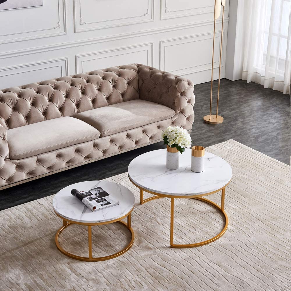 Nest Of Tables : Nesting Coffee Table Set of 2 Modern Accent Coffee Table
