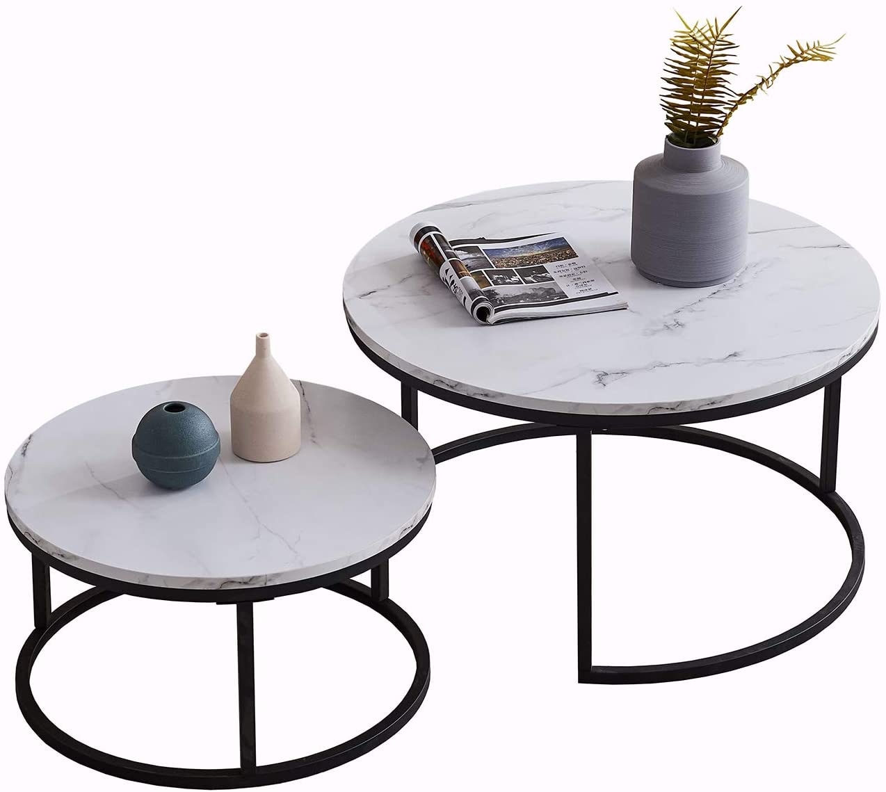 Nest Of Tables : Nesting Coffee Table Set of 2 Modern Accent Coffee Table