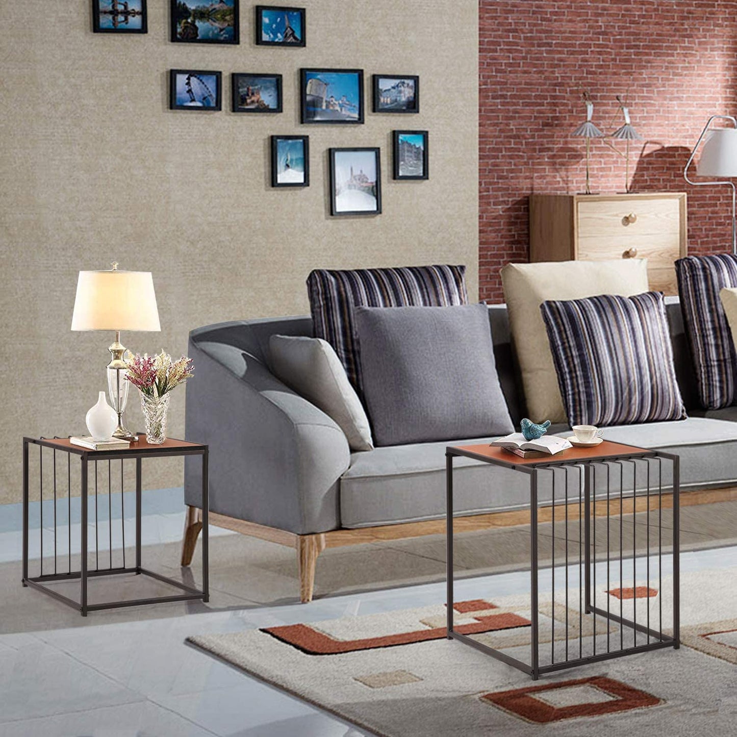 Nest Of Tables : Nesting Coffee Tables Set of 2 Stacking Side or End