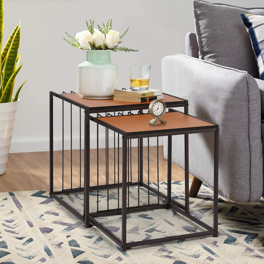 Nest Of Tables : Nesting Coffee Tables Set of 2 Stacking Side or End