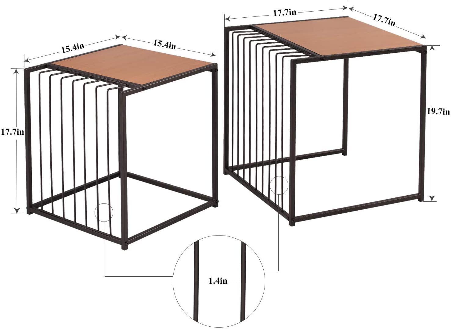 Nest Of Tables : Nesting Coffee Tables Set of 2 Stacking Side or End