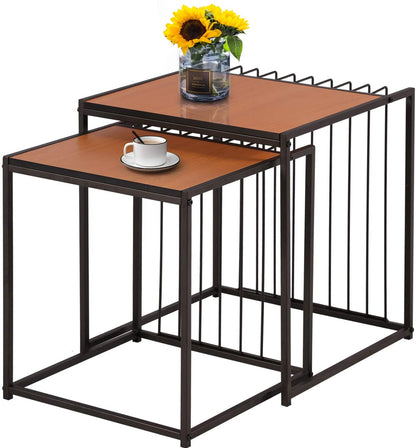 Nest Of Tables : Nesting Coffee Tables Set of 2 Stacking Side or End