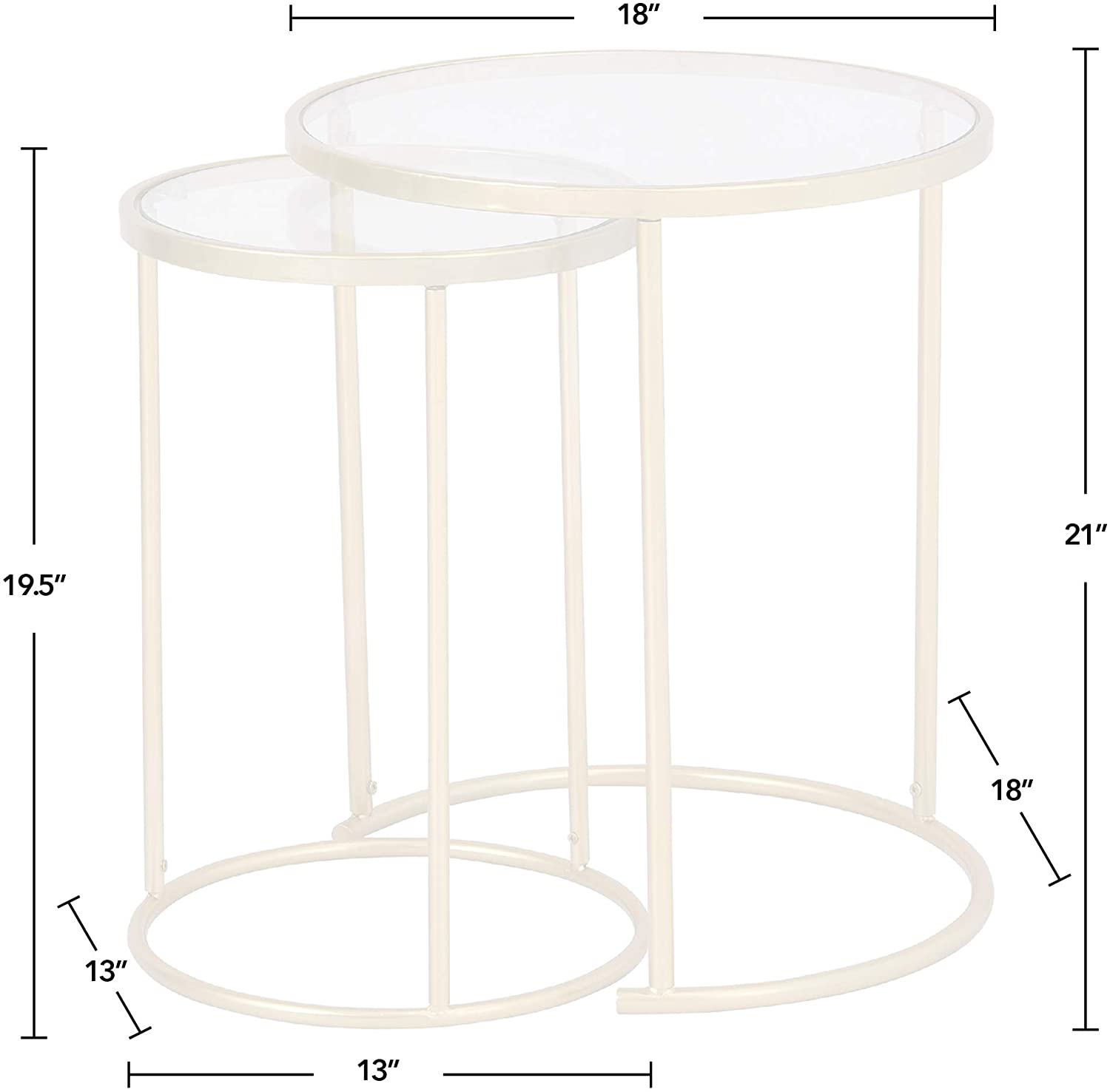 Nest Of Tables : Nesting End Table 2-Piece Set
