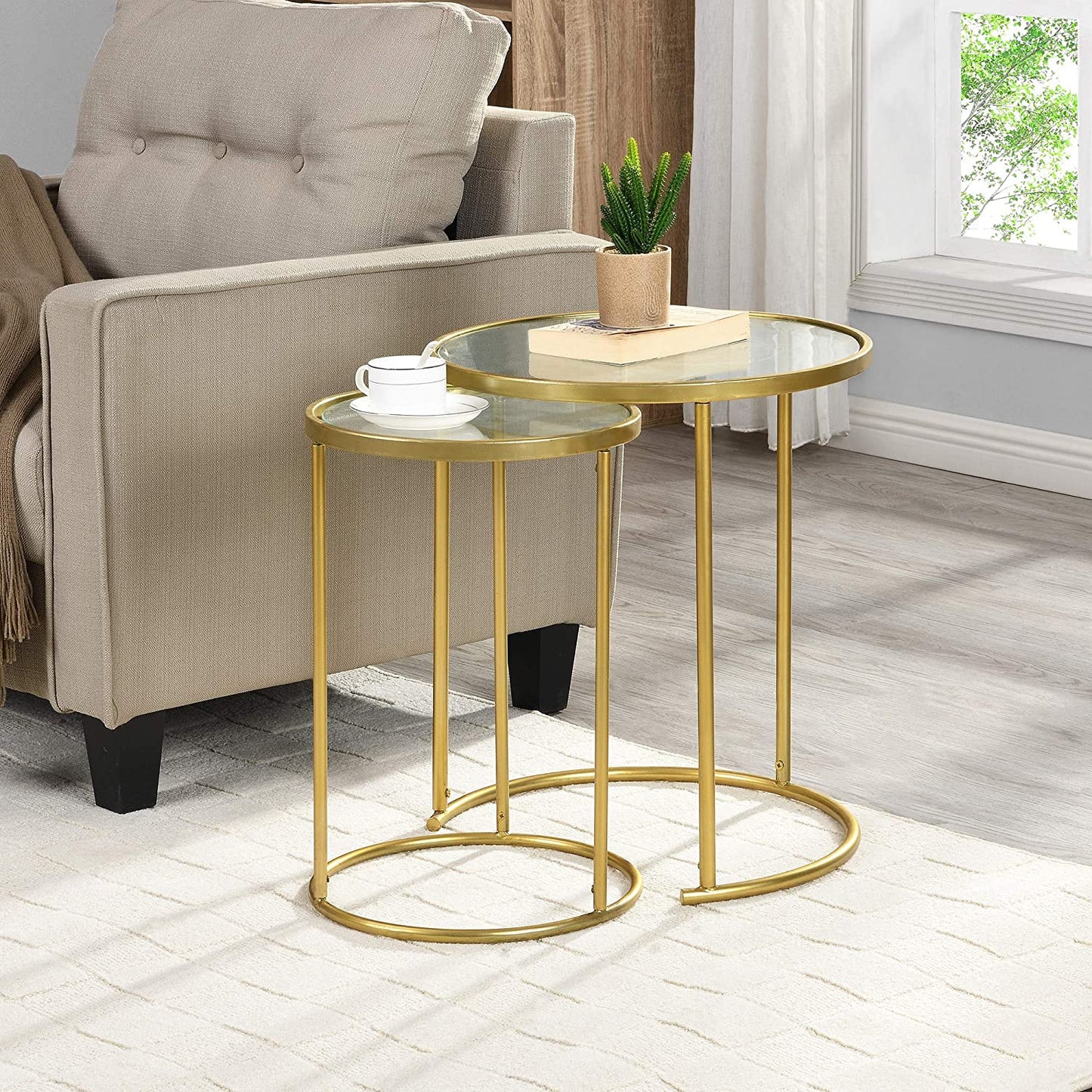 Nest Of Tables : Nesting End Table 2-Piece Set