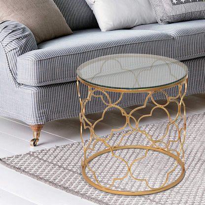 Nest Of Tables : Nesting Round Gold Nightstands Decent Set of 2