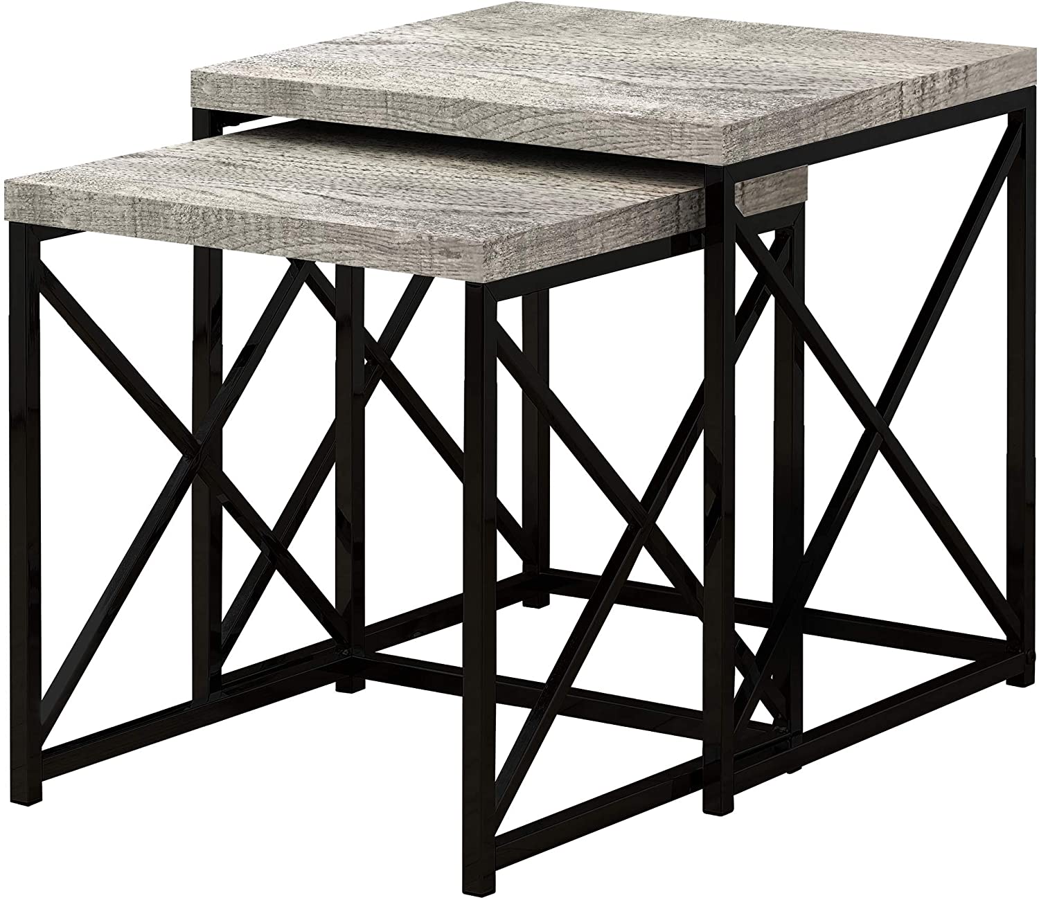Nest Of Tables : Nesting Table, Chrome Metal Table Set, 2 pcs