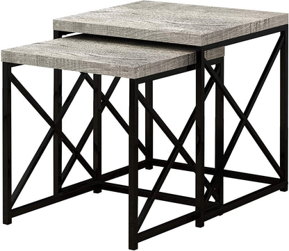 Nest Of Tables : Nesting Table, Chrome Metal Table Set, 2 pcs