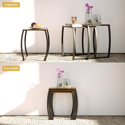 Nest Of Tables : Nesting Tables, Vintage Side Table Set of 3