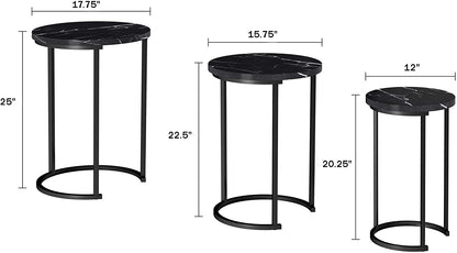 Nest Of Tables Round Nesting Tables, Largest Dimensions