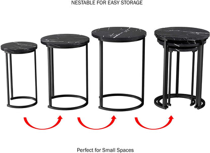 Nest Of Tables Round Nesting Tables, Largest Dimensions