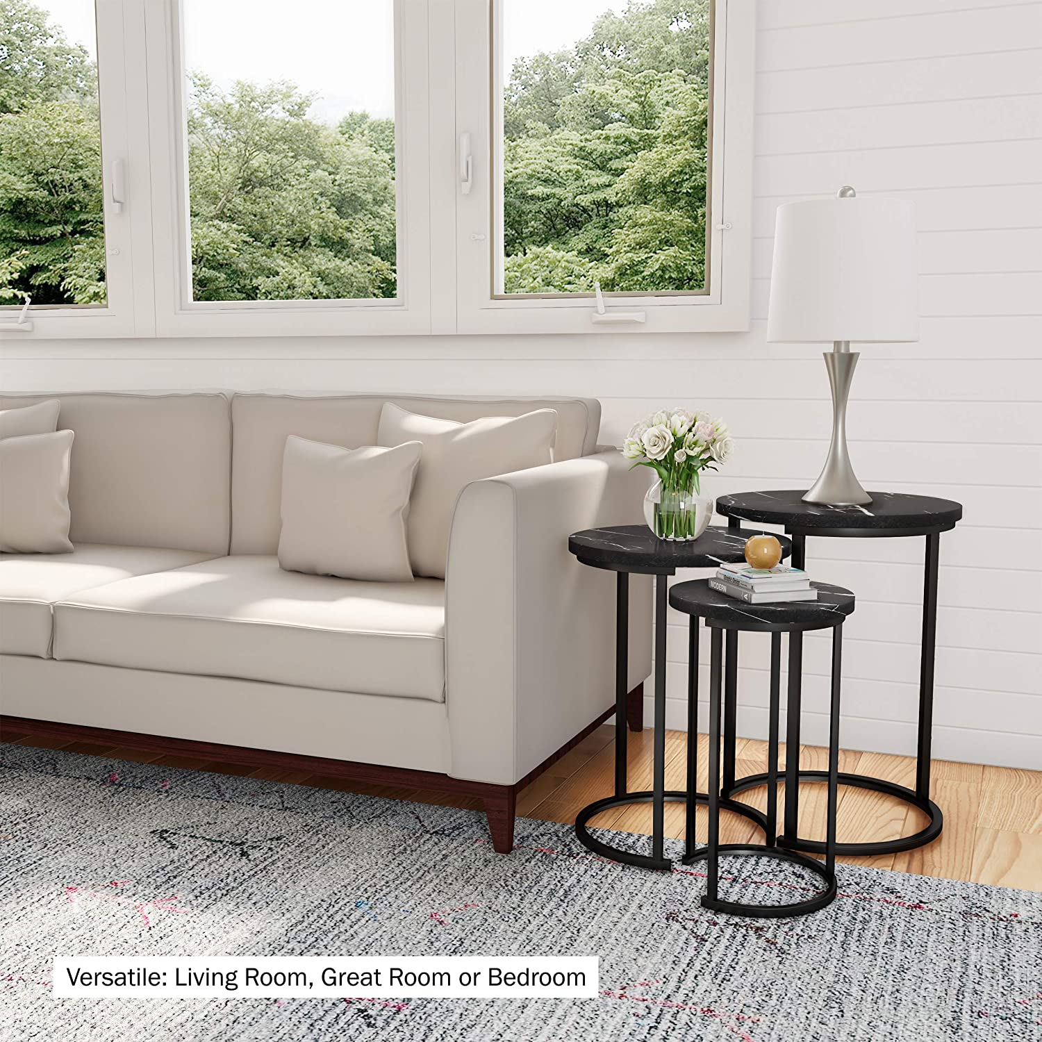 Nest Of Tables Round Nesting Tables, Largest Dimensions