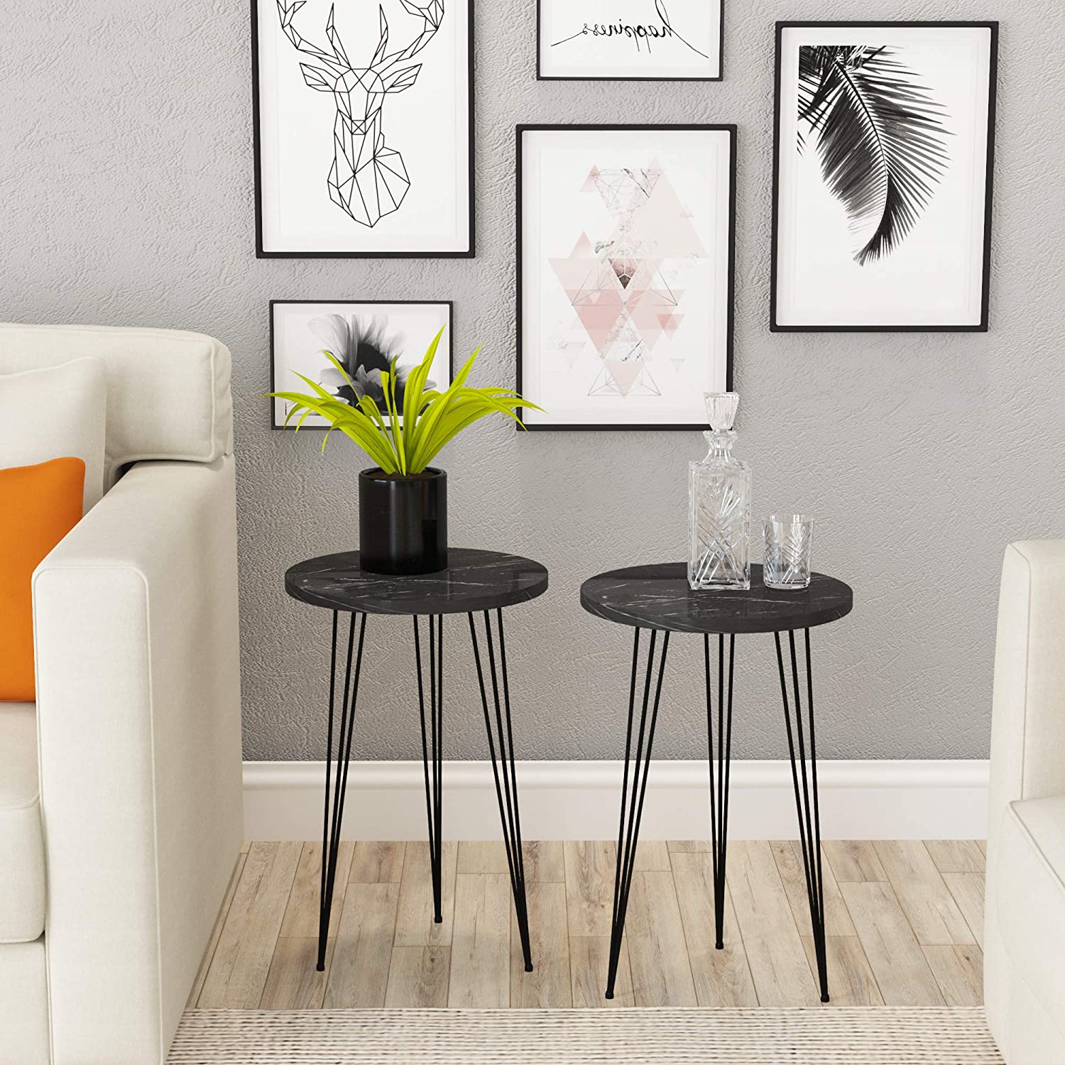 Nest Of Tables : Set of 2 Side Tables for Small Spaces