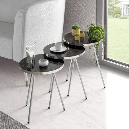 Nest Of Tables : Set of 3 Nesting END Tables Nightstand Bedside Table