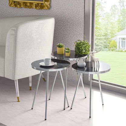 Nest Of Tables : Set of 3 Nesting END Tables Nightstand Bedside Table