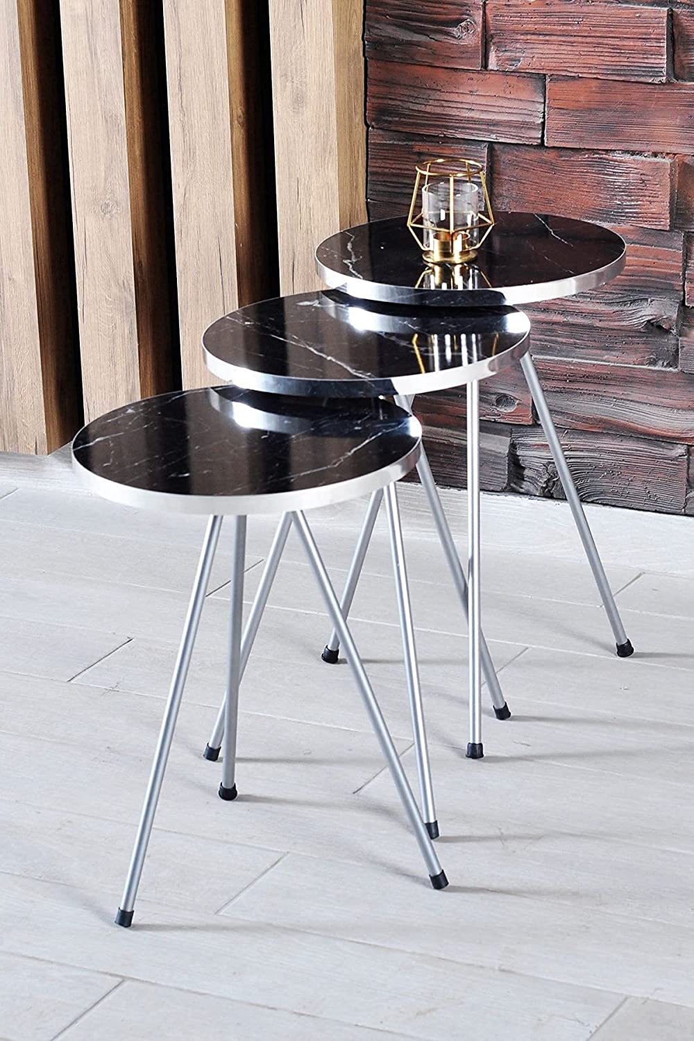 Nest Of Tables : Set of 3 Nesting END Tables Nightstand Bedside Table