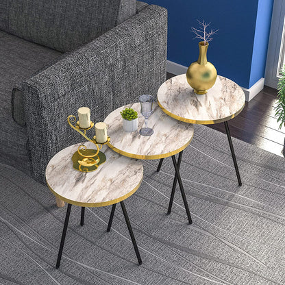Nest Of Tables : Set of 3 Nesting END Tables Nightstand Bedside Table