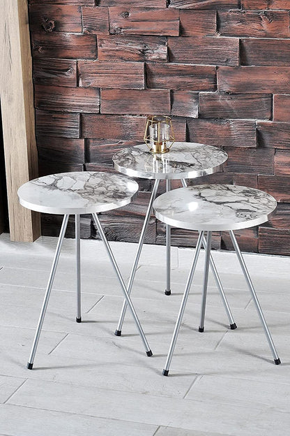 Nest Of Tables : Set of 3 Nesting END Tables Nightstand Bedside Table