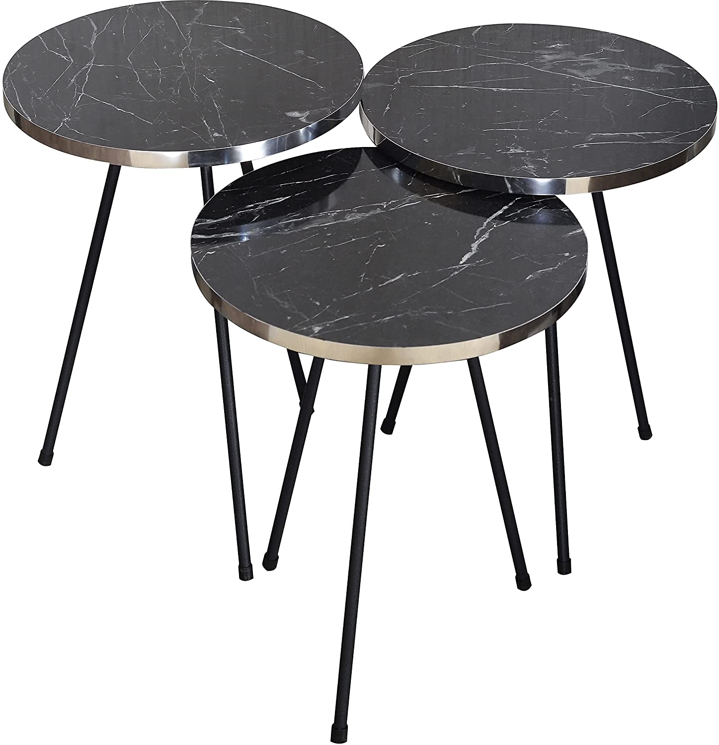 Nest Of Tables : Set of 3 Nesting END Tables Nightstand Bedside Table