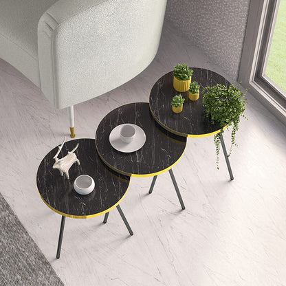 Nest Of Tables : Set of 3 Nesting END Tables Nightstand Bedside Table