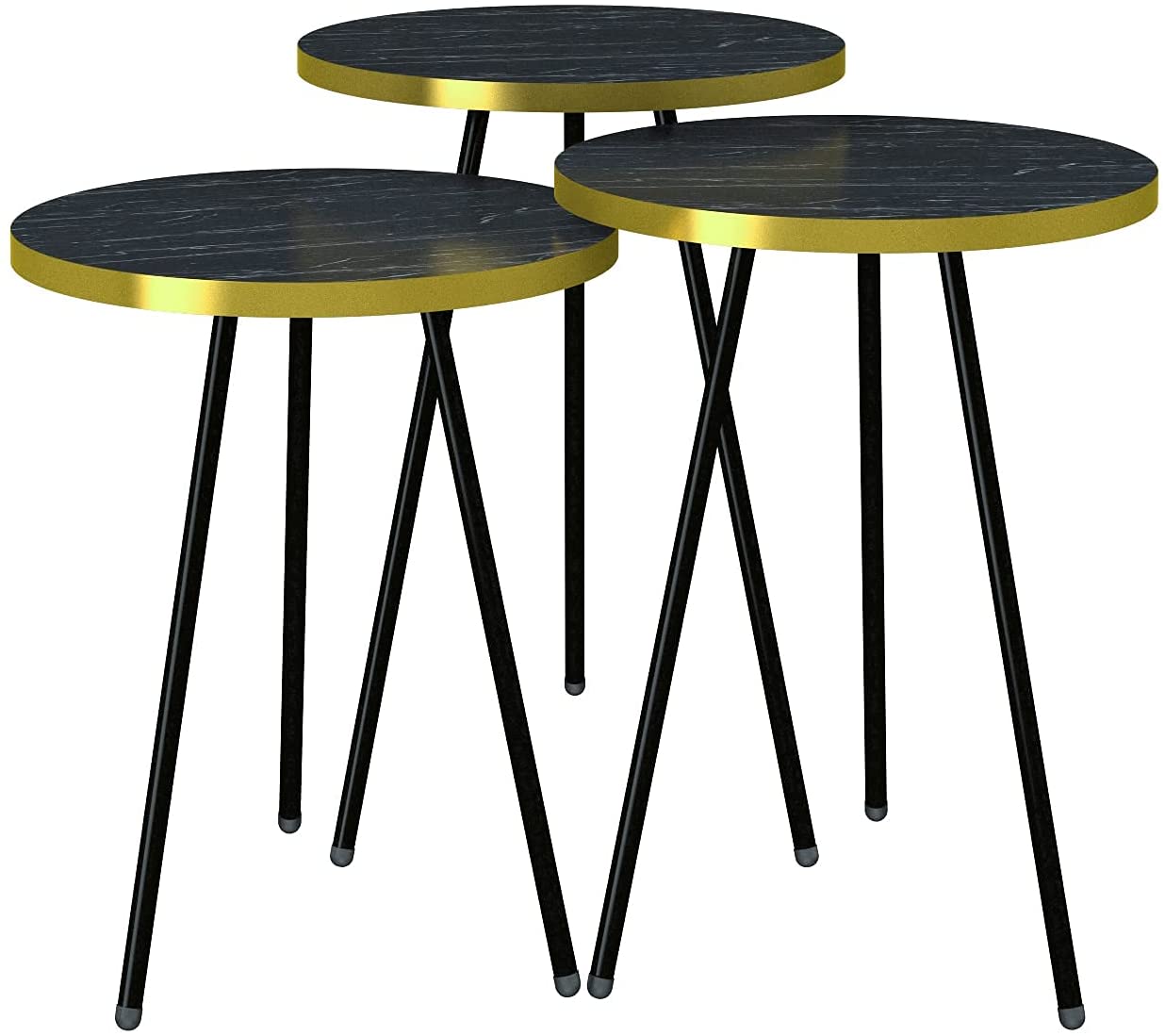 Nest Of Tables : Set of 3 Nesting END Tables Nightstand Bedside Table