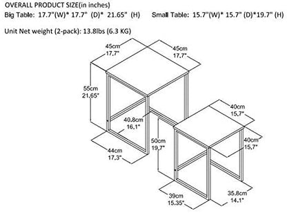 Nest Of Tables : Stewart Nesting Tables, Weathered Oak